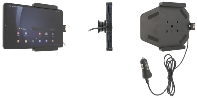 Brodit Aktiv holder med USB-kabel og cigarettadapter, Samsung Galaxy Tab A9 SM-X110/SM-X115 