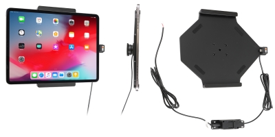Brodit Aktiv holder for fast installasjon, Apple iPad Air 13 2024  (A2898, A2899, A2900)/Air 13 2025 M3 (A3268, A3268, A2371)/Pro 12,9 2018 (A1876, A1895, A1983, A2014)/Pro 12.9 2020 (A2069, A2232, A2229)/Pro 12.9 5th Gen 2021 (A2378, A2379, A2461)/Pro 12