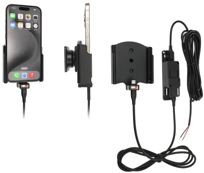 Brodit Aktiv holder for fast installasjon, Apple iPhone 15/15 Pro