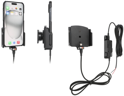 Brodit Aktiv holder for fast installasjon, Apple iPhone 15 Plus/15 Pro Max/16 Plus/16 Pro Max