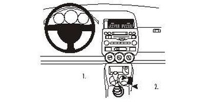 ProClip Monteringsbøyle Honda Jazz 02-08, Konsoll