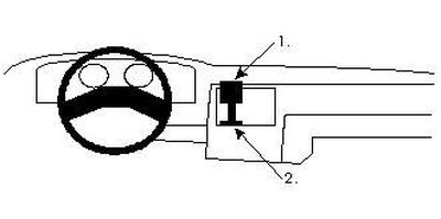 ProClip Monteringsbøyle Ford Escort 86-90, Sentrert