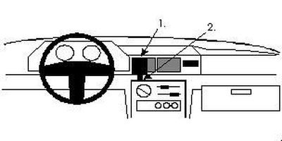 ProClip Monteringsbøyle Ford Fiesta 89-95, Sentrert