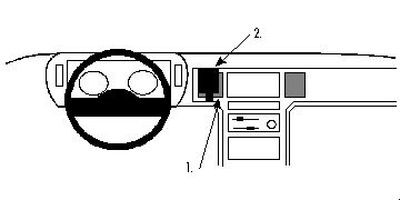 ProClip Monteringsbøyle Chrysler Voyager 91-93, Sentrert