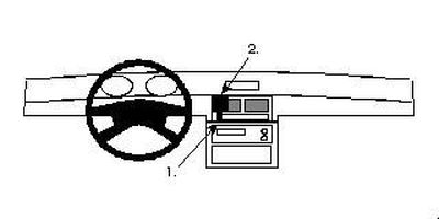 ProClip Monteringsbøyle Honda Prelude 92-96, Sentrert