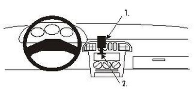 ProClip Monteringsbøyle Nissan Micra 93-97, Sentrert