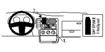 ProClip Monteringsbøyle Seat Arosa 98-00/VW Polo 98-99, Sentrert