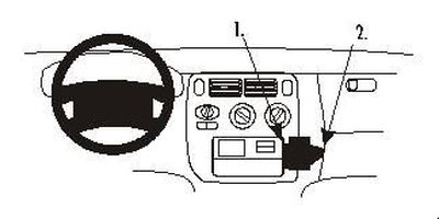 ProClip Monteringsbøyle Honda HR-V 99-05/Honda Logo 99-07, Vinklet