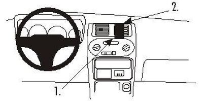 ProClip Monteringsbøyle Daihatsu Sirion 99-01, Sentrert