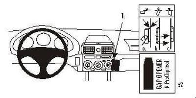 ProClip Monteringsbøyle Toyota MR2 Spyder 00-05, Vinklet
