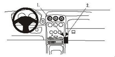 ProClip Monteringsbøyle Alfa Romeo Spider/GTV 98-05, Vinklet