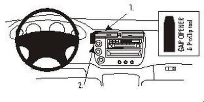 ProClip Monteringsbøyle Honda Civic 4 Dør 01-05/Civic Hybrid 03-05, sentrert