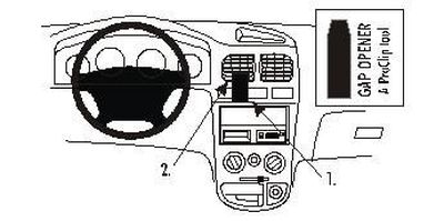 ProClip Monteringsbøyle Kia Rio 01-05, Sentrert