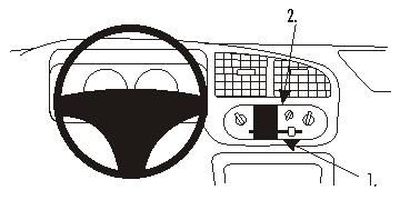 ProClip Monteringsbøyle Daihatsu Cuore 01-03/Max 02-07, Sentrert