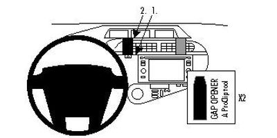 ProClip Monteringsbøyle Toyota Prius c 12-15, Sentrert