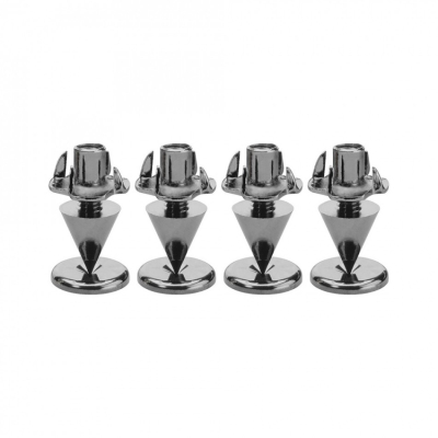 Monacor SPS10-Black Chrome høyttalerspikes i metall, 4-pakning