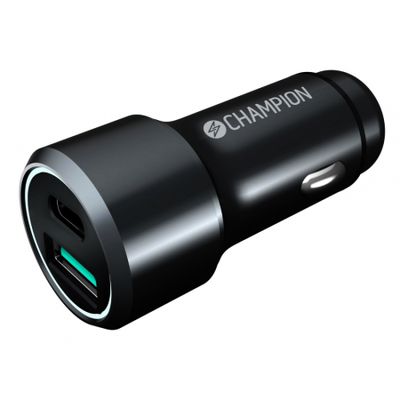 Champion FastCharge USB-B/C billaddare Duo, 43W