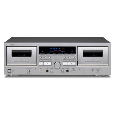 Teac W-1200 dobbelt kassettspiller med digitaliseringsfunksjon, sølv