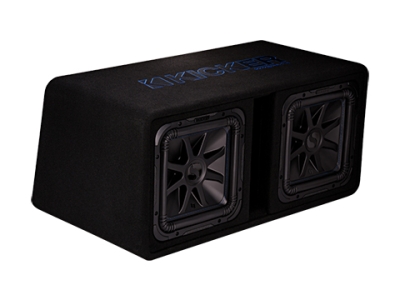 Kicker Solo-Baric L7S DL7S122, portet basskasse med to 12-tommers elementer, 2 ohm