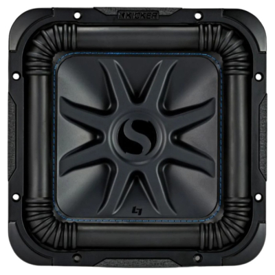 Kicker Solo-Baric L7S102, firkantet 10-tommers basselement, 2x2 ohm