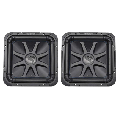 Kicker Solo-Baric L7S124, firkantet 12-tommers basselement, 2x4 ohm