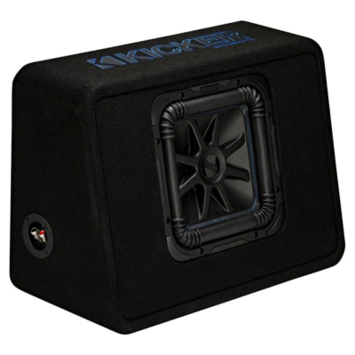 Kicker Solo-Baric TL7S102, slank basskasse med port på 10 tommer, 2 ohm