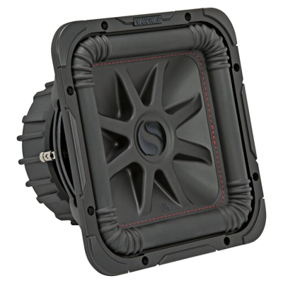 Kicker Solo-Baric L7R102, firkantet 10-tommers basselement, 2x2 ohm