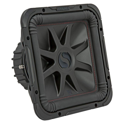 Kicker Solo-Baric L7R122, firkantet 12-tommers basselement, 2x2 ohm