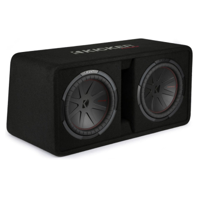 Kicker CompR DCWR122, 2 x 12 tommer basskasse, 2 ohm
