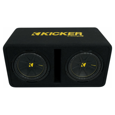 Kicker CompC DCWC102, bassreflekskasse med 2x10-tommers subwoofere, 2 ohm