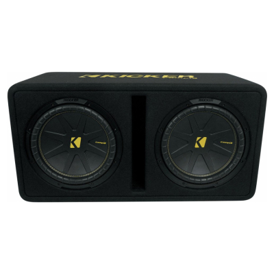 Kicker CompC DCWC122, portet basskasse 2x12 tommer, 2 ohm
