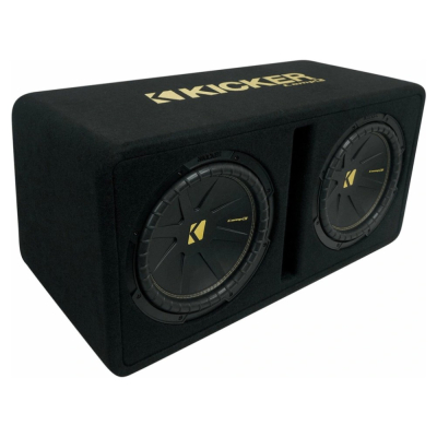 Kicker CompC DCWC122, portet 2x12-tommers basskasse, 2 ohm