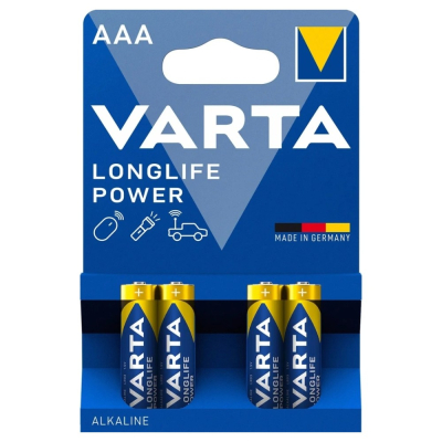 Varta Longlife Power AAA, alkaliske batterier 4-pack