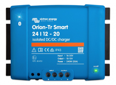 Victron Orion-Tr Smart DC-DC-lader, 24V inn 12V ut, isolert 20A