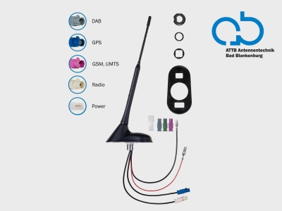 Takantenn AM/FM DAB+ GPS DVB-T, aktiv
