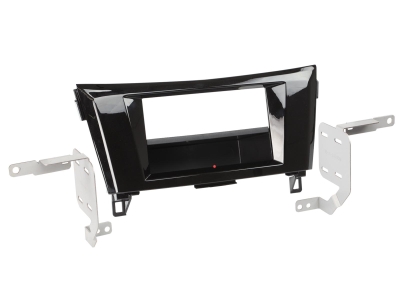 Monteringsramme 2-DIN Nissan Qashqai/X-Trail, piano svart
