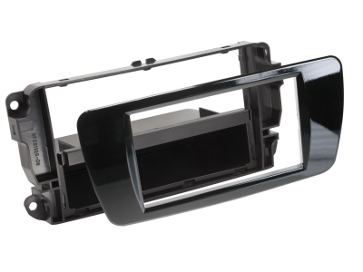 Monteringsramme 2-DIN med oppbevaringsrom Seat Ibiza, piano svart