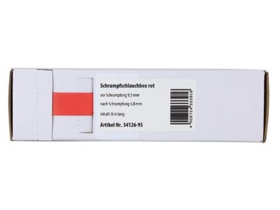 Röd krympslang 9.5 mm - 4.8 mm, metervara
