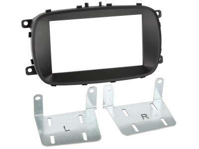 Monteringsramme 2-DIN Fiat 500X, svart