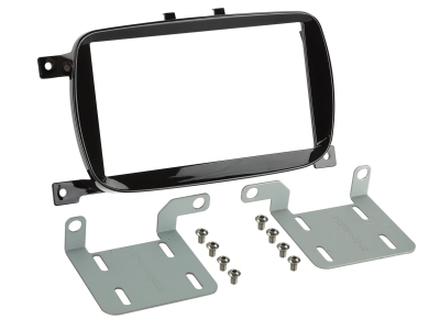 Monteringsramme 2-DIN Fiat 500, piano svart