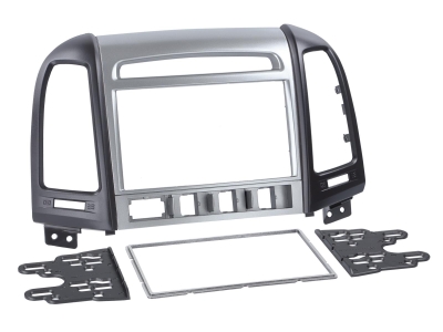 Monteringsramme 2-DIN Hyundai Santa Fe, sølv/svart