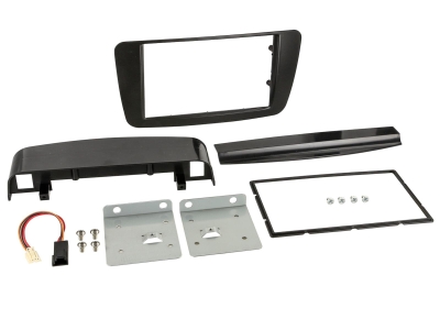 Monteringsramme 2-DIN Mercedes A/CLA/GLA svart