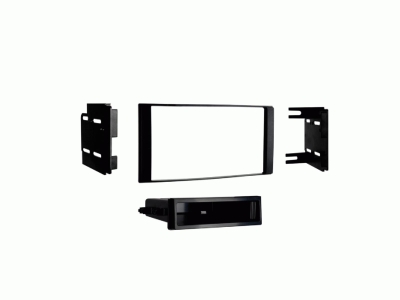 Monteringsramme 2-DIN med oppbevaringsrom Nissan Micra/Note/Versa, svart