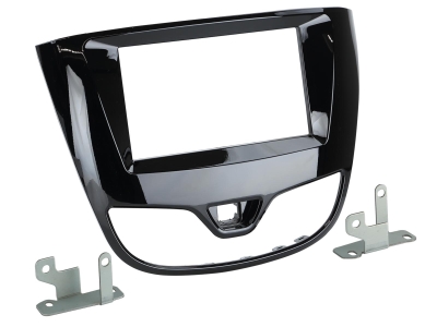Monteringsramme 2-DIN Opel Karl 2017-2019, piano svart