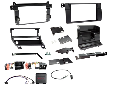 2-DIN Kit BMW 3-serie E46, Rattstyring/antenneadapter