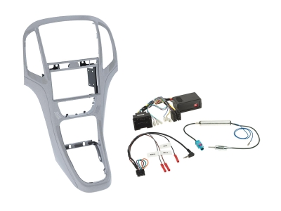 2-DIN Kit Opel Astra J 2009-2018, platina sølv