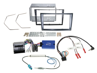 ACV Installasjonssett 2-DIN Opel stealth black