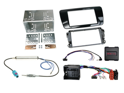 ACV Installasjonssett 2-DIN Seat Ibiza 2008-2015, pianolakk svart	