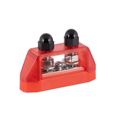 Distribusjonsblokk i rødt, 2 stk. M8