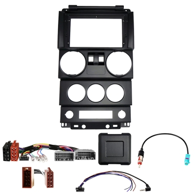 Auto-Connect installasjonssett for 9-tommers bilstereo, Jeep Wrangler 2-dørs 2007-2010